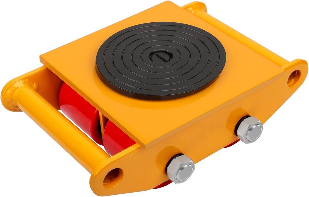Machine Skates, 6T Machinery Skate Dolly, 13200lbs Machinery Moving Skate, Machinery Mover Skate with 360 Rotation Cap, Heavy Duty Machine Dolly Skate for Industrial Moving Equipment