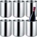 Domensi 6 Pcs Wine Chiller Bucket 750 ML Champagne Bucket Stainless Steel Wine Chillers for Bottles Keeps Cold for Hours Cooler Insulated Champagne Beer Ice Bucket