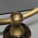 2 Pieces Set Antique Brass Toilet Paper Holder Retro Brass Hand Towel Ring Tissue Roll Paper Hanger Bathroom Hardware Wall Mounted Vintage Bathroom Accessories (Round)