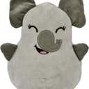 Forest & Twelfth Stuffed Toy Wobblez  13 Safari Animal Toys for 0+ Year Olds, Cute Animal Toy for Cuddles, Snuggles, or Decor Piece, Soft Baby Stuffed Animals with Unique Wobbling Shape (Elephant)