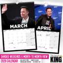 2 x The Calendar King // Elon Musk - 2026 Wall Calendar - 210MM X 297MM (8.3 X 11.7 INCH)