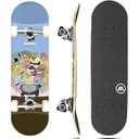 Magneto Complete Skateboard - Maple Wood 10-Ply Concave Deck - Kids Skateboard with Smooth 52mm Wheels & ABEC-5 Bearings - Double Kicktail Cruiser Board - 27.5x7.75 in, Monster Pile