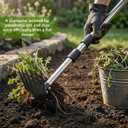 2-in-1 Weed Puller Tool,Dual-Head Garden Hoe Weeder Tool with Long Handle,Heavy Duty Manganese Steel Weeding Tool for Gardening,Uprooting Weed Remover for Yard Lawn Patio and Garden