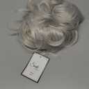 Mens White Wigs Short Fluffy Wave Synthetic Halloween Cosplay Hair Anime Costume Party Wig for Males (Silver Gray)