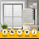 LazBlinds Cordless 1" Vinyl Mini Blinds for Indoor Windows - Light Filtering Horizontal Window Blinds & Shades, 27" W x 48" H, Grey