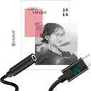 VIMVIP USB C to 3.5mm Headphone Jack Adapter, Type C to 3.5mm Audio Adapter Aux Microphone Connector (Black)