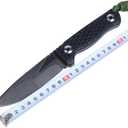 MASALONG kni244 Super Hard Tactical Outdoor Camping D2 steel fixed blade knives (black)