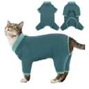 Cat Pajamas for Cats Only, Sticky Hair Cat Clothes, Sphynx Hairless Cats Sweater, Cat Onesie for Cats After Surgery Female Male, Prevent Lost Hair Kitten Onesie Shirts Costumes Outfits for Pet, M