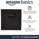 Amazon Basics Collapsible Fabric Storage Cube Bins Organizer with Handles, Organization Containers, Multifunctional, 13" x 13" x 13", Black, 6-Pack