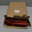 MIULEE 100% Blackout Linen Curtains for Bedroom Thermal Insulated Burnt Orange Grommet Room Darkening Curtains & Drapes Rust Terracotta Fall Decor for Living Room Nursery 52 x 84 Inch (2 Panels)