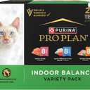 Purina Pro Plan Indoor Balance Chicken, Salmon, and Ocean Whitefish and Tuna Cat Food Wet Entrees Variety Pack - 24 ct. Can