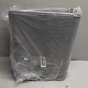 Begale 1-Pack 4.5 Gallon Plastic Swing Lid Garbage Bin, Swing Top Trash Can, Grey
