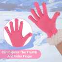 Women's Winter Gloves Touchscreen, Thermal Warm Knit Gloves for Cold Weather, Fur Windproof Cuff