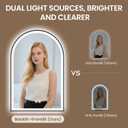 40''x30'' Arched LED Bathroom Mirror with Lights, Lighted Mirrors for Bathroom Wall, Anti-Fog, 3 Colors Dimmable, Memory Function, Backlit + Front Lit, Waterproof, Shatter-Proof, Black Framed Arched