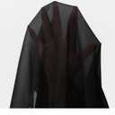 MEROKEETY Women's Summer Lightweight Sheer Shrugs Tie Front Chiffon Cardigan Cover Up Shawls for Evening Dresses (Black, XL)