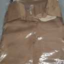 Zeagoo Satin Blouses for Women Silk Button Down Shirts Long Sleeve Business Casual Tops (Medium, Toffee)