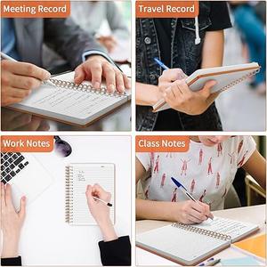 Forvencer A4 Lined Spiral Journal Notebook with 300 Numbered Pages, 11" X 8.5" Thick Journals for Writing with 100GSM Paper, Hardcover Notebooks with Contents for Work, School, Orange
