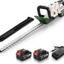 20" Hedge Trimmer Cordless,Electric Bush Trimmer with 2 Pack Rechargeable Batteries,Lightweight Hedge Trimmers,3000RPM 180Rotatable Head,3/4" Blade Gap