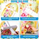 Blulu 3 Pcs Spring Easter Flower Yard Decorations 15.75 x 19.69 Inches Spring Floral Garden Lawn Outdoor Sign 3D Egg Cardboard Standing Porch Sign for Easter Outdoor Front Door Holiday Party Decor