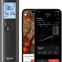 Typhur Sync Gold Wireless Meat Thermometer, Enhanced 10X Sub-1G Signal and Stability, WiFi Unlimited Range, 6 Sensors, Bluetooth Meat Thermometer for BBQ, Oven, Smoker, Grill, Air Fryer, Gen2 (Black)
