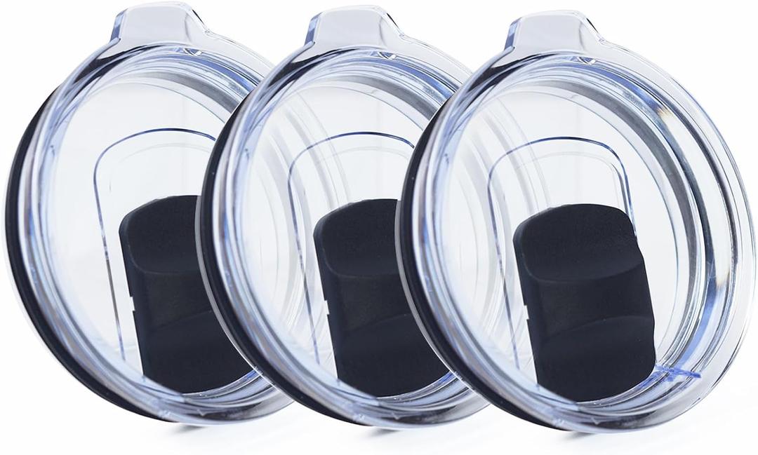 3 Pack 20 oz Tumbler Lid, Magnetic Slider Replacement Lids for YETI 20 oz Tumbler, 10/24 oz Mug and 10 oz Lowball, Spill Proof Cup Lids Covers Compatible for Ozark Trail, Old Style Rtic, BPA Free