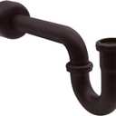 Westbrass A401-1-12 1-1/4" x 1-1/4" P-Trap with High Box Flange, Oi Rubbed Bronze