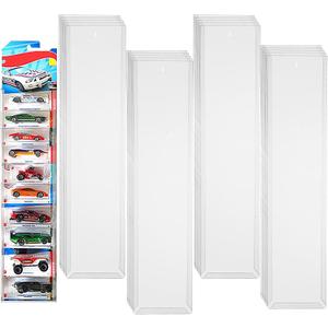 20 Pcs Clear Display Case for Packaged Model Cars,Model Car Display Cases Wall Mount-Holds up to 120 Cars,Toy Car Storage Organizer Compatible with Hot Wheels,Clear Model Car Display Case,16.7 x 4.4in