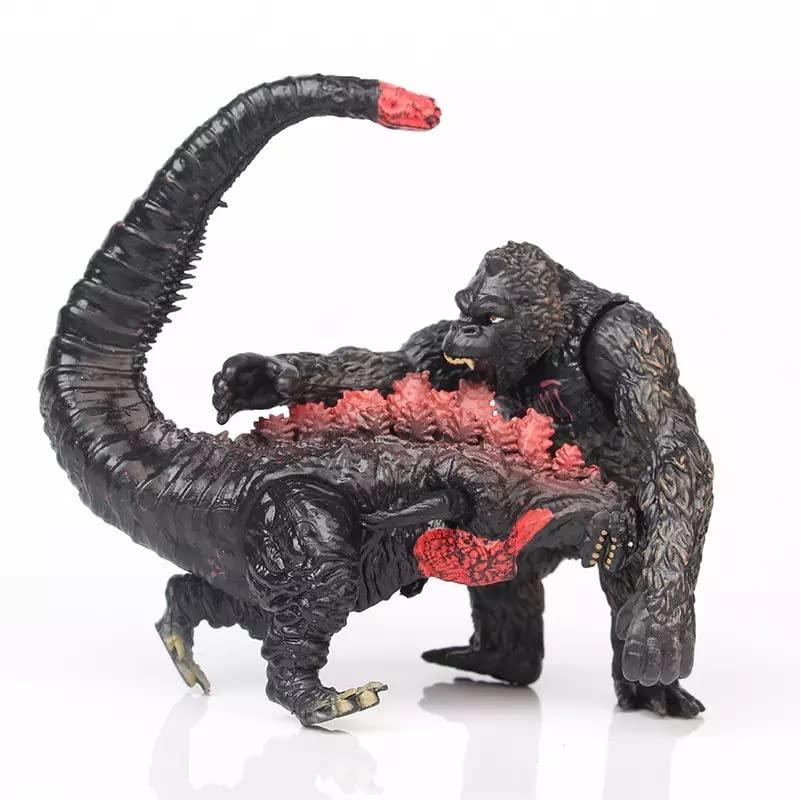 De-Lite Action Figures PVC Anime Movable Collectible Model Statue Toys (Monster Dinosaurs, 2 Pieces Set, Multicolour, 5-7Cm)