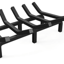 Mr IRONSTONE Fireplace Grate Fireplace Log Holder Solid Steel Heavy Duty Firewood Log Burning Rack Fire Grates for Outdoor Kindling Tools Pit Indoor Wrought Iron Wood Stove 17 inch