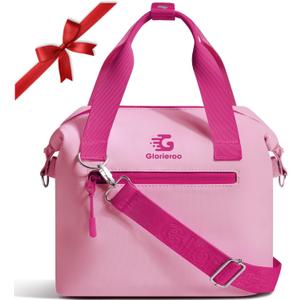 Pastel Lunch Box Women | Insulated Waterproof Leakproof Lunch Bag Cooler | Adjustable Strap | BPA-Free (10L, Berry Blush)