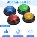 8 Pack Buzzers for Trivia Games,Classroom Must Haves Answer Buzzers, Family Feud Buzzer with Lights and Sound for Quizzes Party, Game Show Buzzer Buttons for Kids, Adults and Teacher Supplies
