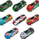 Alloy Cars Toys 8PCS for Kids, Pull Back Cars Set, Race Vehicles Child Gift