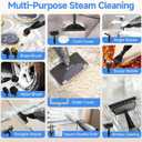 SENMO Steam Mop, 14-in-1 Detachable Steam Cleaner for Home and Floor, 1300W 228F Deep Cleaning MultiPurpose Steamer with 14 Attachments for Floor, Tile, Grout, Furniture, Carpet, Wall (Black)