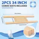 2 Pcs 34 Inch Canoe Webbed Seat Outdoor Caned Seat Replacement Canoe Hardware Accessories Weather-Resistant for Kayaking Boating Fishing Camping