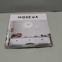 Mosewa Wall Clock 14 Inch White Silent Non Ticking Battery Operated Simple Minimalist Wooden Clock Decorative for Kitchen Bathroom Home Bedroom Living Room Office