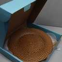 MAONAME Faux Rattan Charger Plates Set of 6, Table Chargers for Dinner Plates, 13" Round Brown Plate Chargers, Plastic Charger for Table Setting, Wedding Decor