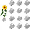 12Pcs Flower Frog 23mm/0.9inch Mini Floral Frog Japanese Ikebana Kenzan Table Numbers Holder Cut Flower Floral Arranger Stainless Steel Pin for Small Ikebana Vase
