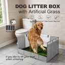 HQ4US Dog Grass Pad with Integrated High Wall Tray, Litter Box Indoor Potty