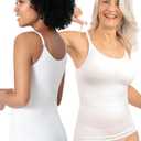SHAPERMINT Womens Tops - Scoop Neck Cami Body Shaper for Women, Shapewear Tummy Control, Camisole Tank Tops for Women, Medium