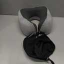 napfun Neck Pillow for Travel, Memory Foam Airplane Pillow, Full Black