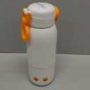 Portable Bottle Warmer for Travel, 12oz Large Capacity Fast Heating Breast Milk, Water & Formula On The Go Baby Bottle Warmer Accurate Temp Control with 4 Levels Long Battery Life for Car & Airplane (Orange)