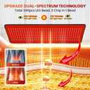 Red Light Therapy Mat for Full Body, Foldable 340 LEDs Near Infrared Light Therapy Pad, 660nm& 850nm 2in1 LEDs Light Blanket, High end Leather, 5 Power Levels UP to 65W, 29.6'x14''