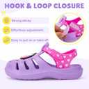 FUNCOO PLUS Boys Girls Sandals Toddler Lightweight EVA Water Shoes Kids Closed Toe Fisherman Sandals Summer Beach Sports Shoes Outdoor (Purple)