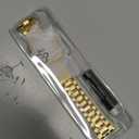 MioHHR Solid Stainless Steel Band Compatible with Apple Watch 44mm(Series 6/5/4/SE), 42mm (Series 3/2/1), Metal Strap with Soft TPU Case for iWatch Bands for Women and Men, Gold