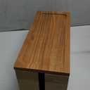 Acacia Wood Cable Management Box - Cable Organizer Box - 2 Open Slots Cords Hider Box - Under Desk Cord Organizer for Power Strip Extension Cord Surge Protector Charger Wire (Medium)