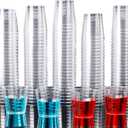 Zcaukya 500 Shot Glasses, 1oz Clear Plastic Disposable Hard Cups, Mini Cups Great Container for Sauce, Sample Tasting, Jello Shots, Pudding