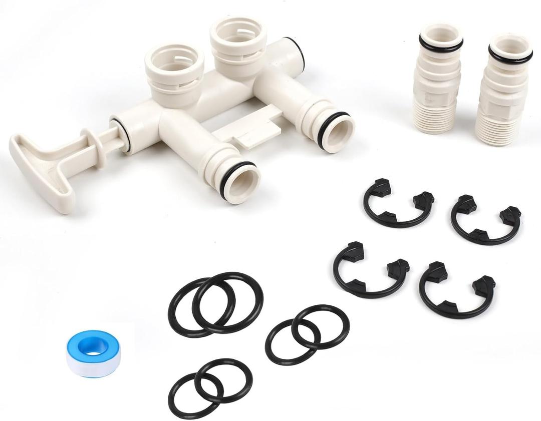 7345388 Water Softener Standard Bypass Valve Assembly Compatible with Whirlpool, Kenmore, EcoPure, GE, Morton, NorthStar