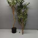 Faux Olive Tree 6ftOlive Trees Artificial Indoor with Natural Wood Trunk and Realistic Leaves and Fruits. 6 Feet(72in) Fake Olive Tree for Home House Office Dcor.