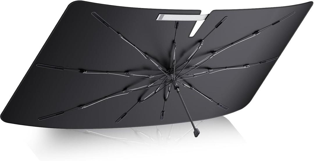 Ice-Shield Car Windshield Sun Shade for [Altima 20132025/CX-5 20172025/CX-50 20232025] [100% Sun Block, Fiberglass Umbrella Frame] Front Window Umbrella Sunshade