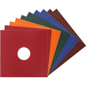 Facmogu 10PCS 12in Multicolor Vinyl Record Jackets, Thickened 350gsm Matte Kraft Paper Durable Cardboard Records Cover, Vinyl Cover Album Jackets 33 RPM Record Outer Sleeve for LP Protect